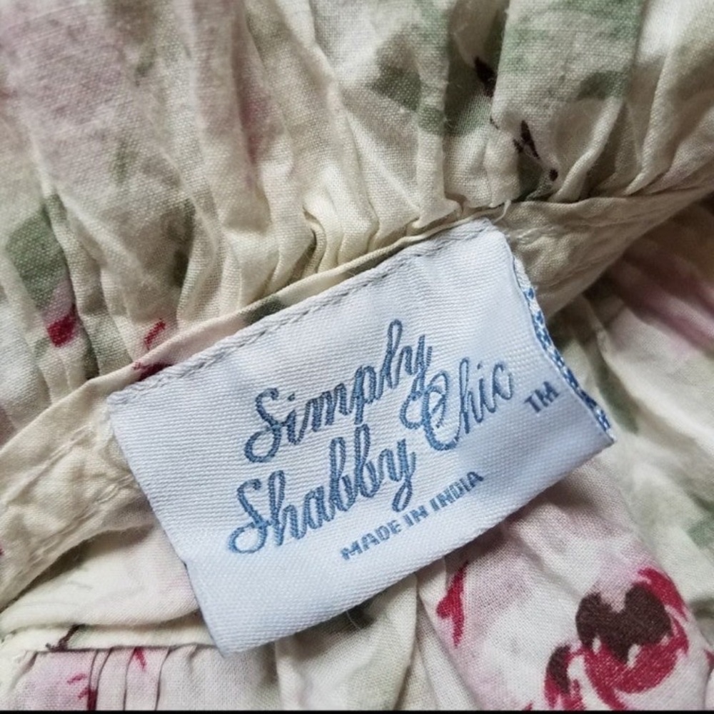RACHEL ASHWELL SIMPLY SHABBY CHIC ROSALIE ROUND 70” TABLECLOTH LIKE NEW - Picture 3 of 6